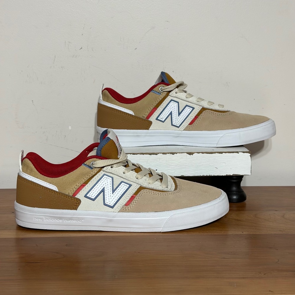 New Balance Numeric 306 Jamie Foy Tan White Red Skate Shoes NM306NNS Mens 8